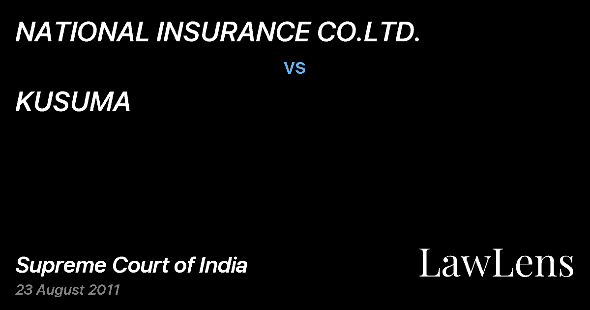 Preview image for NATIONAL INSURANCE CO.LTD. vs. KUSUMA