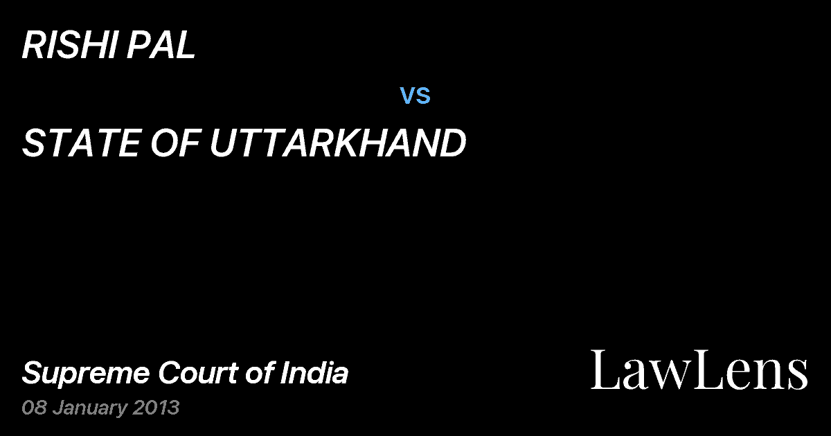 Preview image for RISHI PAL vs. STATE OF UTTARKHAND
