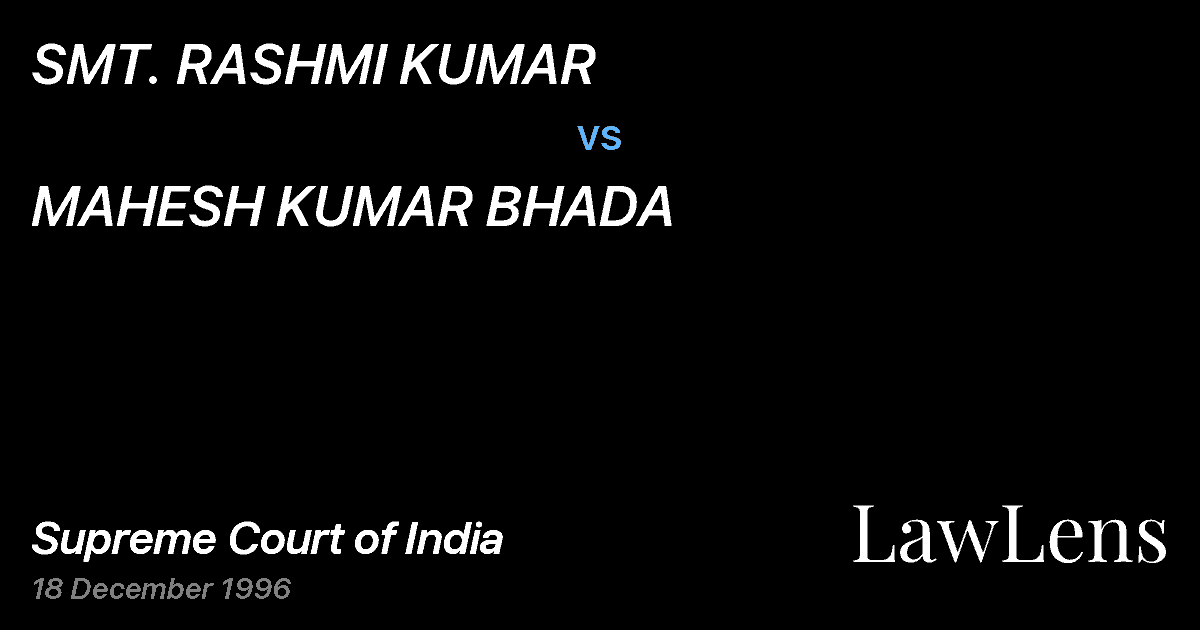 Preview image for SMT. RASHMI KUMAR vs. MAHESH KUMAR BHADA