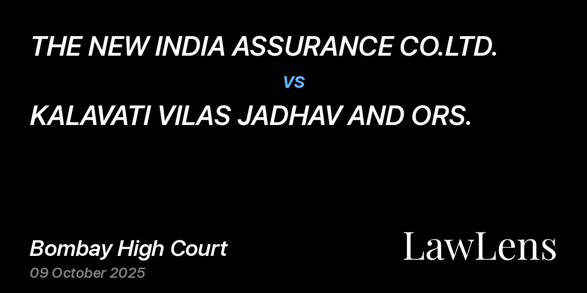 Preview image for THE NEW INDIA ASSURANCE CO.LTD. vs. KALAVATI VILAS JADHAV AND ORS.