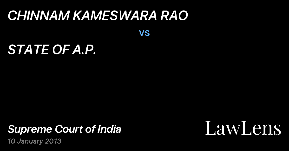 Preview image for CHINNAM KAMESWARA RAO vs. STATE OF A.P.