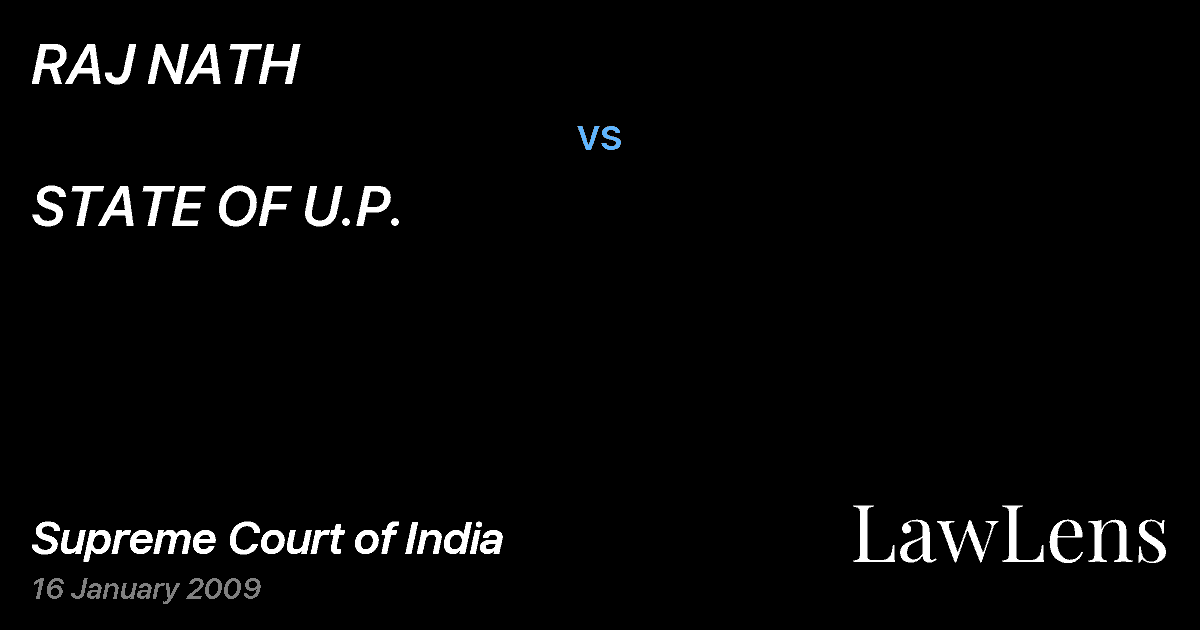 Preview image for RAJ NATH vs. STATE OF U.P.