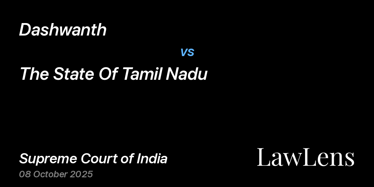 Preview image for Dashwanth vs. The State Of Tamil Nadu