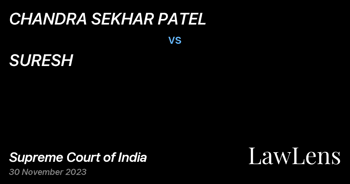 Preview image for CHANDRA SEKHAR PATEL vs. SURESH
