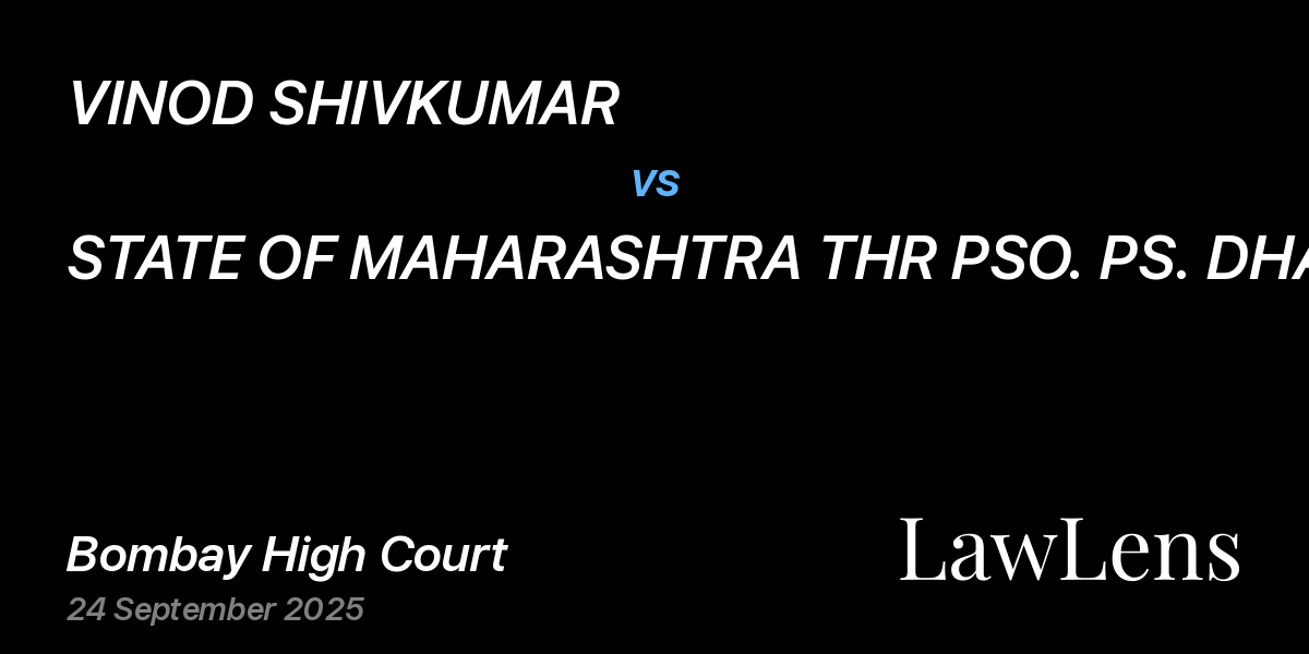Preview image for VINOD SHIVKUMAR vs. STATE OF MAHARASHTRA THR PSO. PS. DHARNI, TQ. ACHALPUR, DIST. AMRAVATI