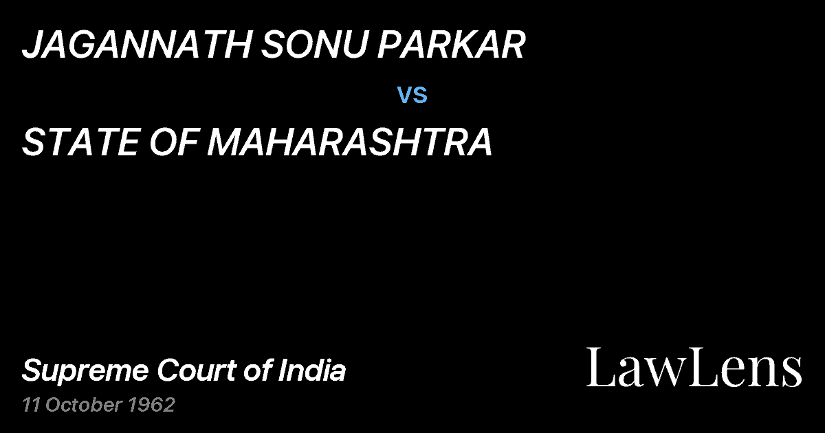 Preview image for JAGANNATH SONU PARKAR vs. STATE OF MAHARASHTRA