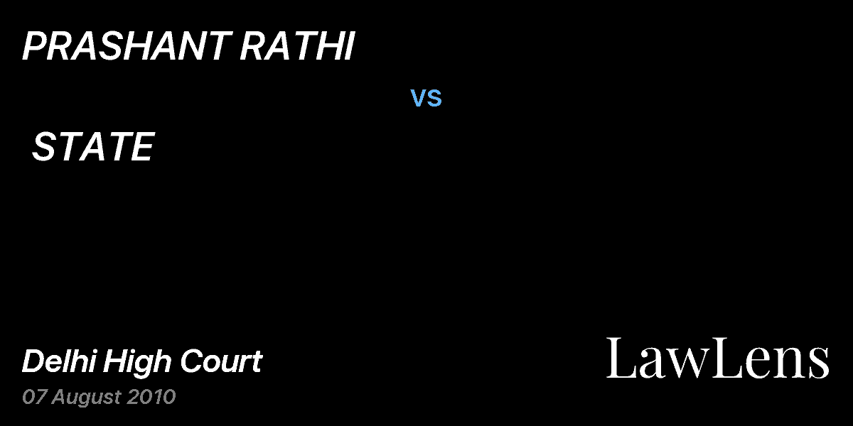 Preview image for PRASHANT RATHI  vs.  STATE