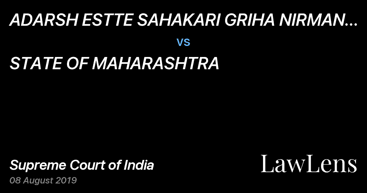 Preview image for ADARSH ESTTE SAHAKARI GRIHA NIRMAN SANSTHA MASRYADIT(PROPOSED) PROMOTER MR.KRISHAN D. vs. STATE OF MAHARASHTRA