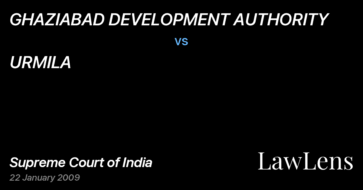 Preview image for GHAZIABAD DEVELOPMENT AUTHORITY vs. URMILA