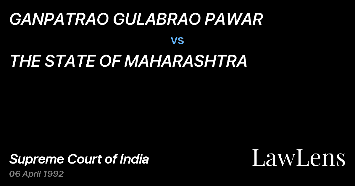 Preview image for GANPATRAO GULABRAO PAWAR vs. THE STATE OF MAHARASHTRA