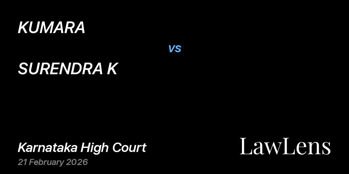 Preview image for KUMARA vs. SURENDRA K