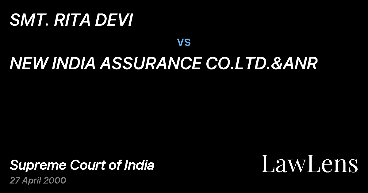 Preview image for SMT. RITA DEVI vs. NEW INDIA ASSURANCE CO.LTD.&ANR