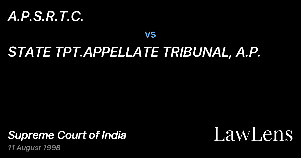 Preview image for A.P.S.R.T.C. vs. STATE TPT.APPELLATE TRIBUNAL, A.P.