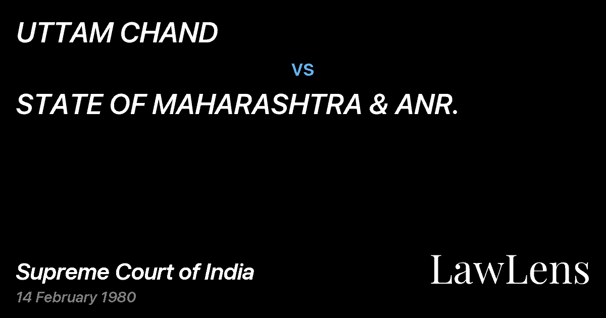 Preview image for UTTAM CHAND vs. STATE OF MAHARASHTRA & ANR.