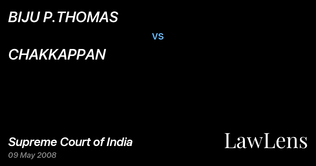 Preview image for BIJU P.THOMAS vs. CHAKKAPPAN