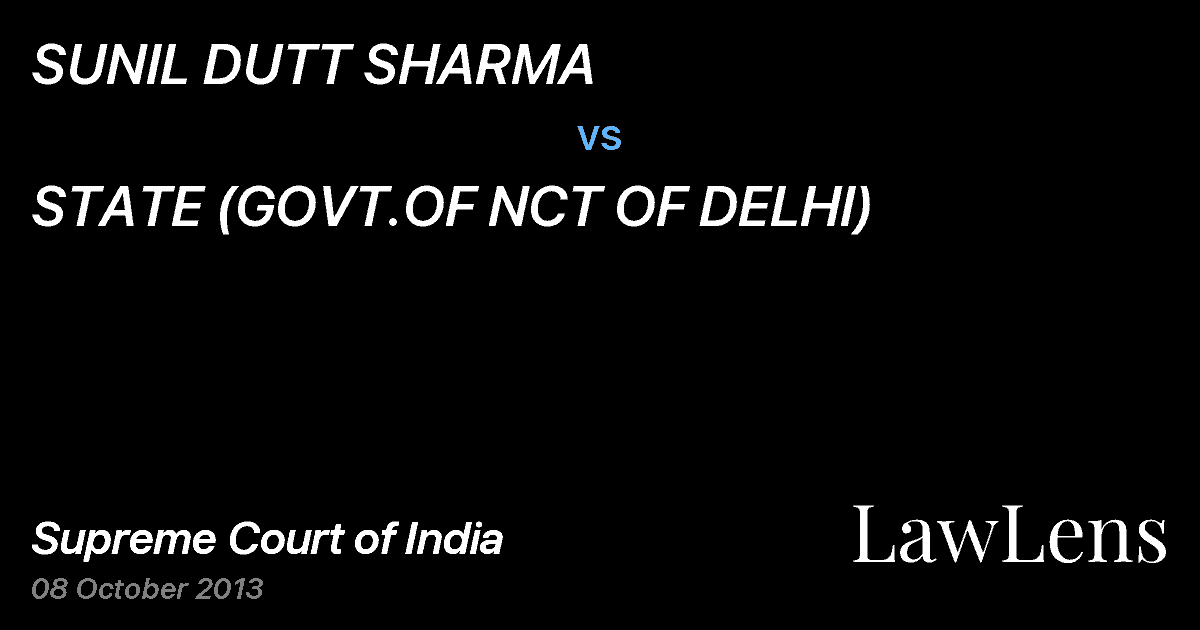 Preview image for SUNIL DUTT SHARMA vs. STATE (GOVT.OF NCT OF DELHI)