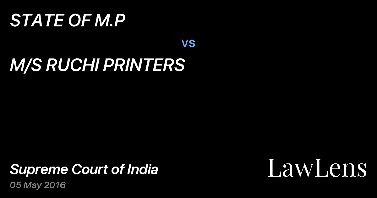 Preview image for STATE OF M.P vs. M/S RUCHI PRINTERS