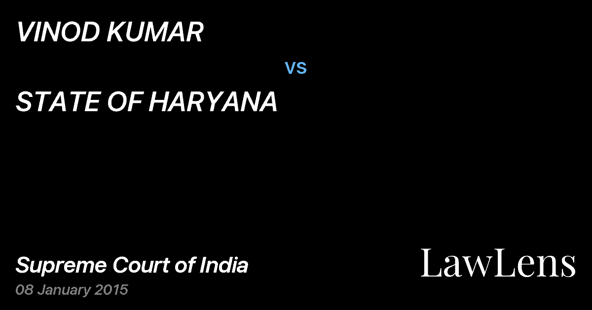 Preview image for VINOD KUMAR vs. STATE OF HARYANA