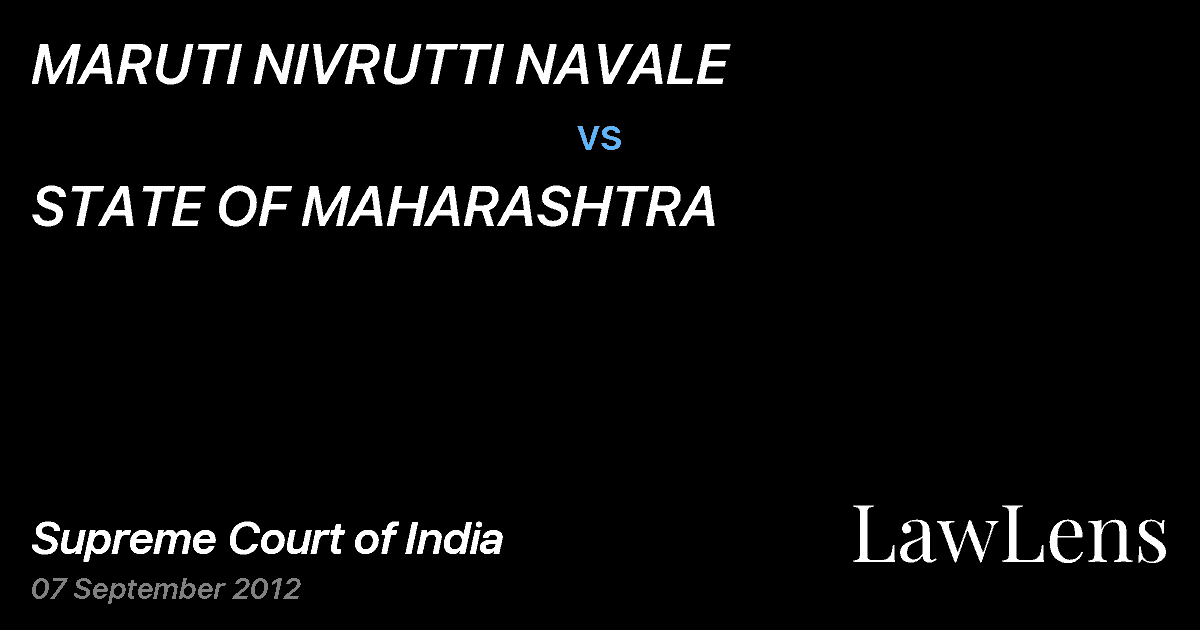 Preview image for MARUTI NIVRUTTI NAVALE vs. STATE OF MAHARASHTRA