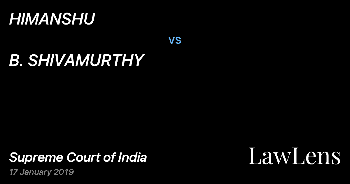 Preview image for HIMANSHU vs. B. SHIVAMURTHY