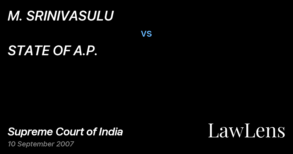 Preview image for M. SRINIVASULU vs. STATE OF A.P.