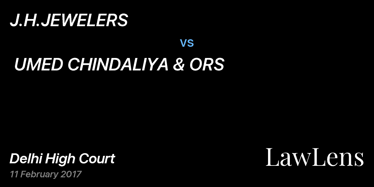 Preview image for J.H.JEWELERS vs. UMED CHINDALIYA & ORS