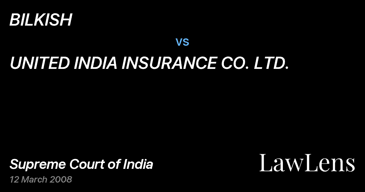 Preview image for BILKISH vs. UNITED INDIA INSURANCE CO. LTD.