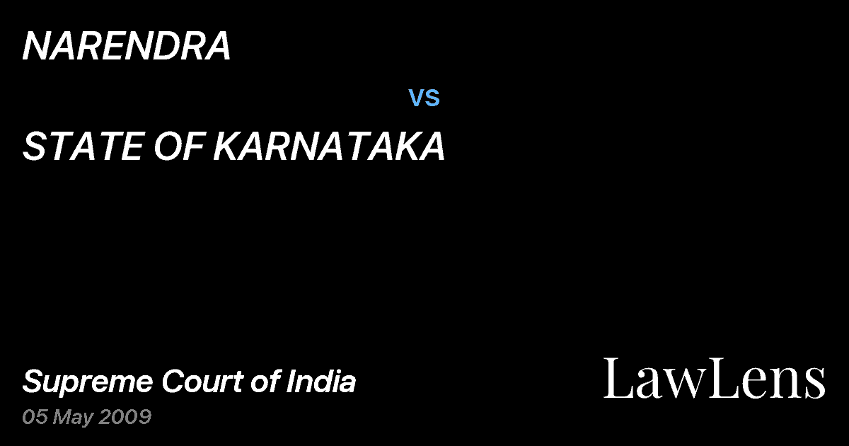 Preview image for NARENDRA vs. STATE OF KARNATAKA
