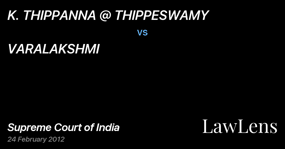 Preview image for K. THIPPANNA @ THIPPESWAMY vs. VARALAKSHMI