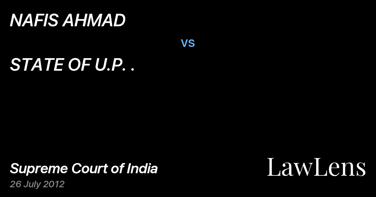 Preview image for NAFIS AHMAD vs. STATE OF U.P. .