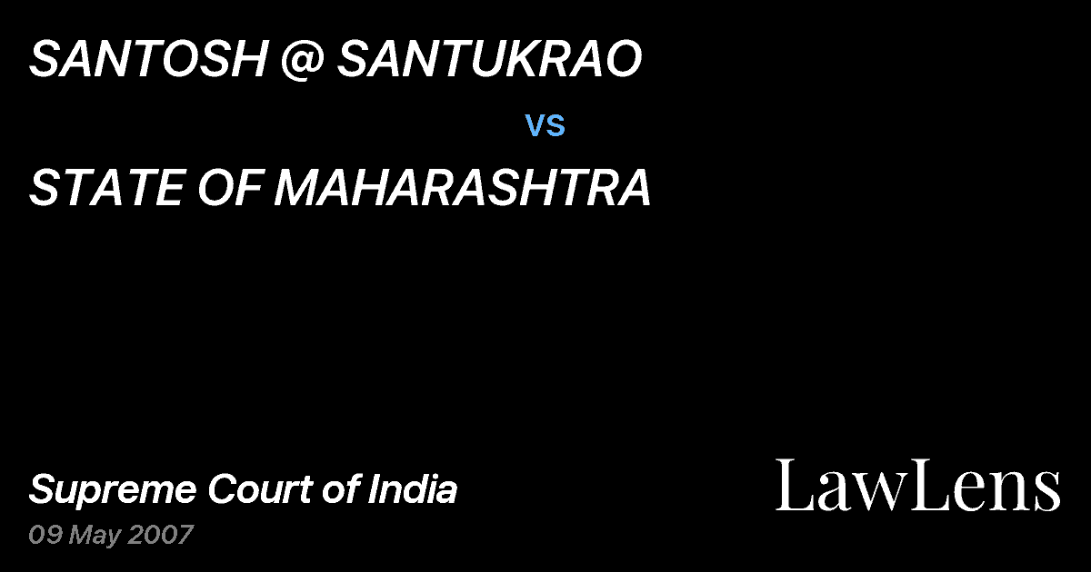 Preview image for SANTOSH @ SANTUKRAO vs. STATE OF MAHARASHTRA