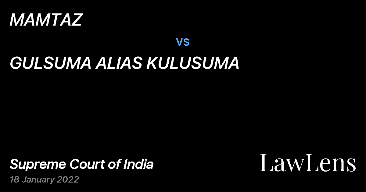 Preview image for MAMTAZ vs. GULSUMA ALIAS KULUSUMA