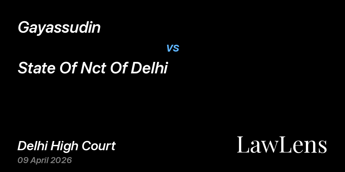 Preview image for Gayassudin vs. State Of Nct Of Delhi