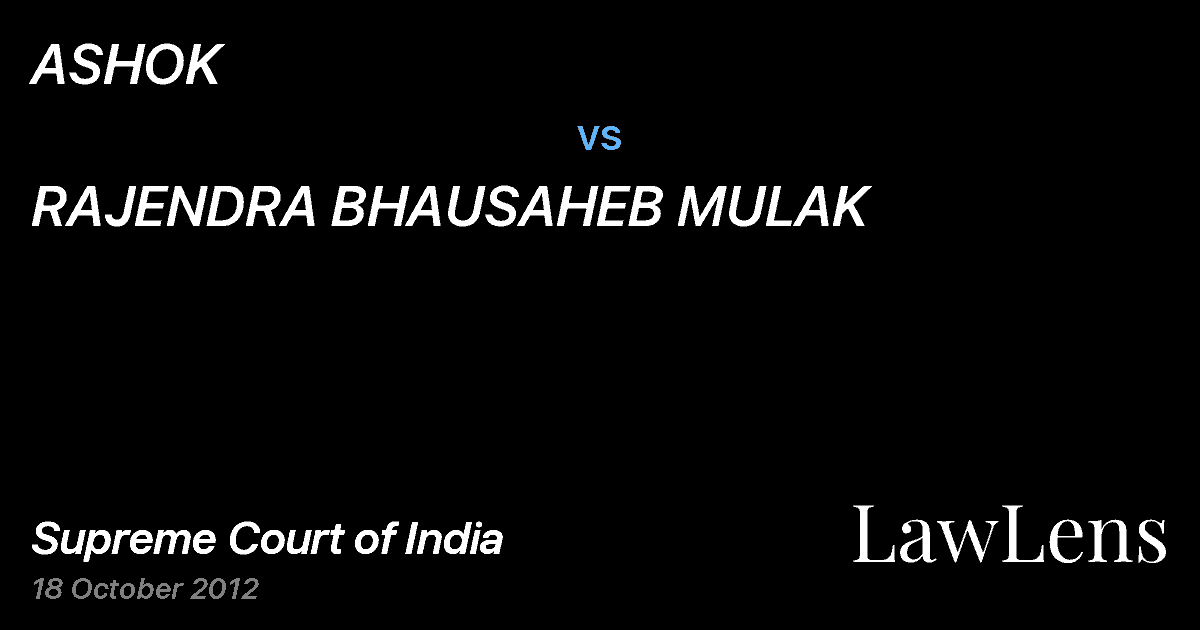 Preview image for ASHOK vs. RAJENDRA BHAUSAHEB MULAK