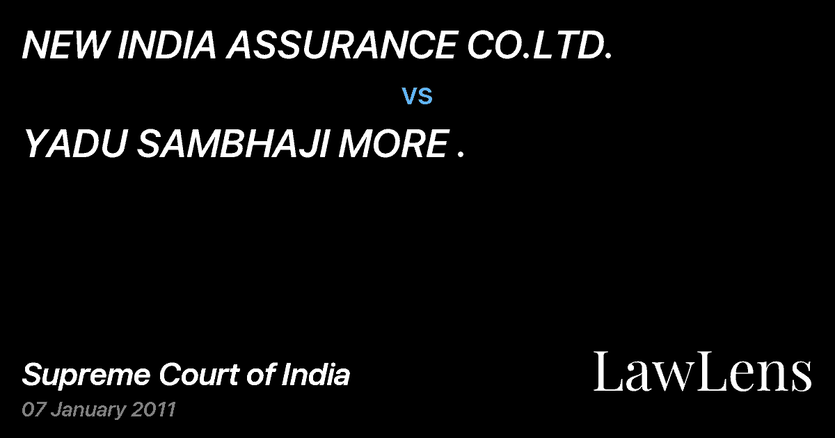Preview image for NEW INDIA ASSURANCE CO.LTD. vs. YADU SAMBHAJI MORE .