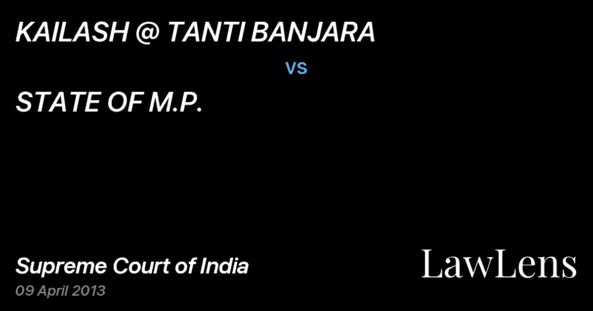 Preview image for KAILASH @ TANTI BANJARA vs. STATE OF M.P.
