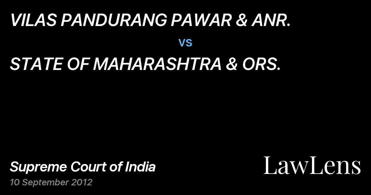 Preview image for VILAS PANDURANG PAWAR & ANR. vs. STATE OF MAHARASHTRA & ORS.