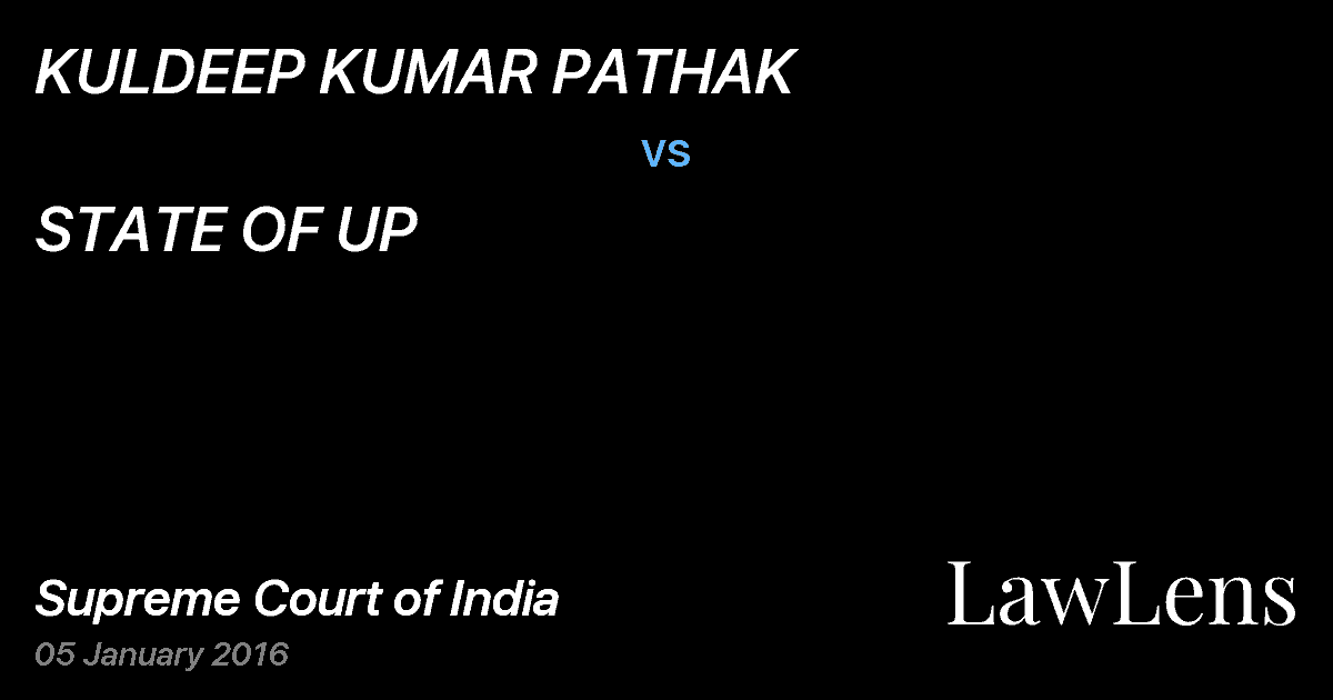Preview image for KULDEEP KUMAR PATHAK vs. STATE OF UP