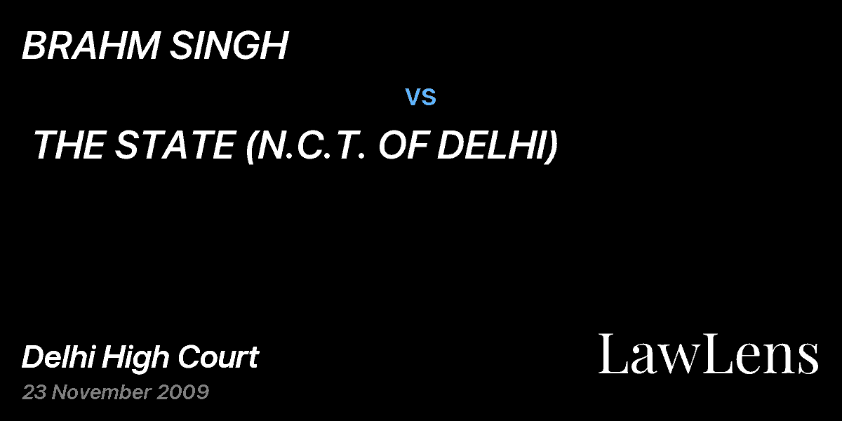 Preview image for BRAHM SINGH  vs.  THE STATE (N.C.T. OF DELHI)