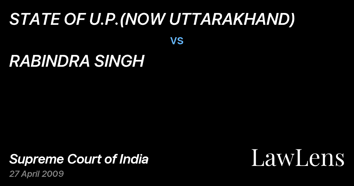 Preview image for STATE OF U.P.(NOW UTTARAKHAND) vs. RABINDRA SINGH