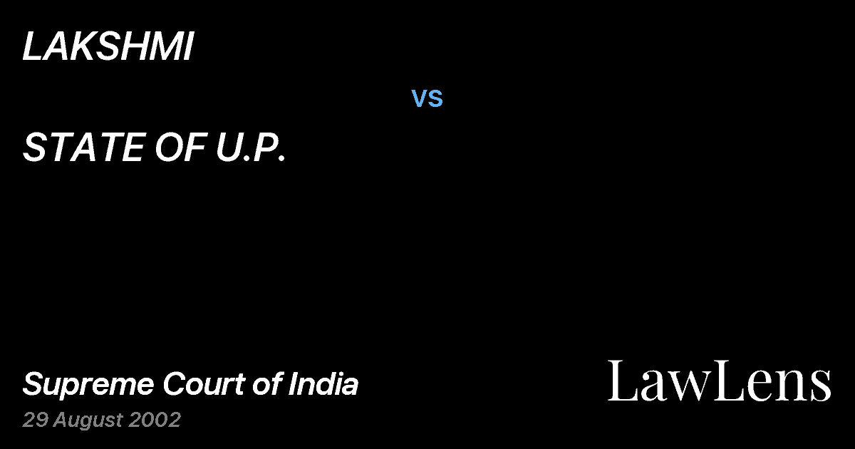 Preview image for LAKSHMI vs. STATE OF U.P.