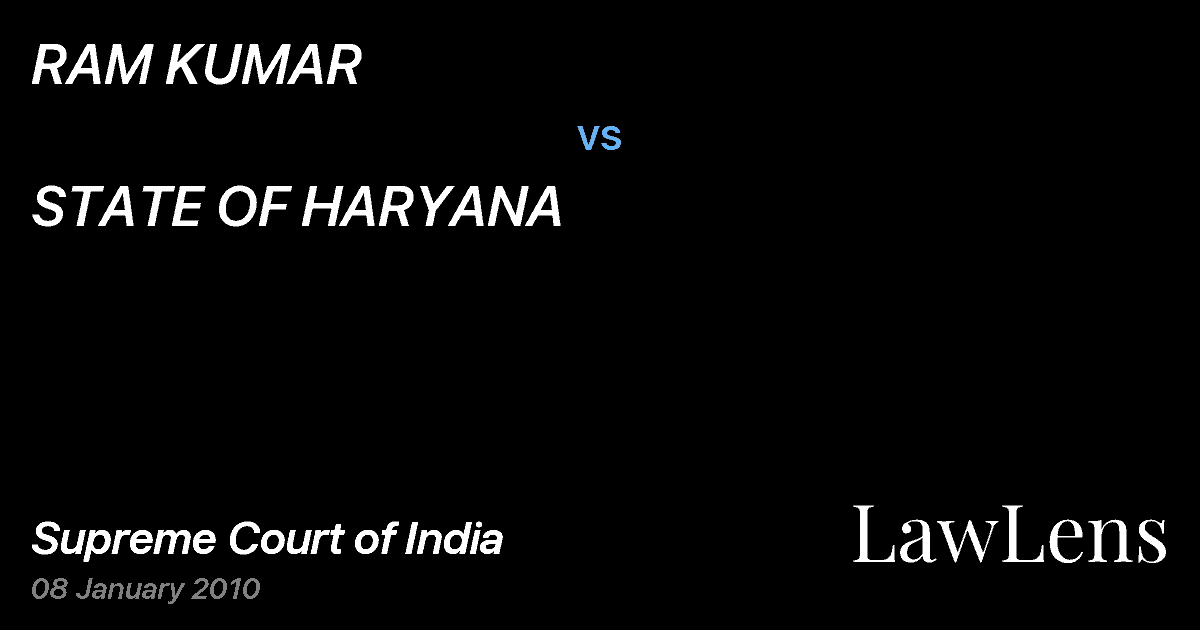 Preview image for RAM KUMAR vs. STATE OF HARYANA