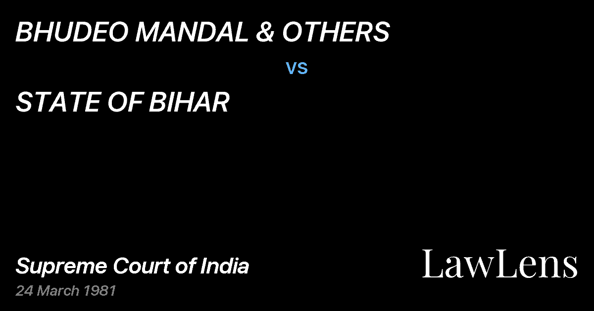 Preview image for BHUDEO MANDAL & OTHERS vs. STATE OF BIHAR
