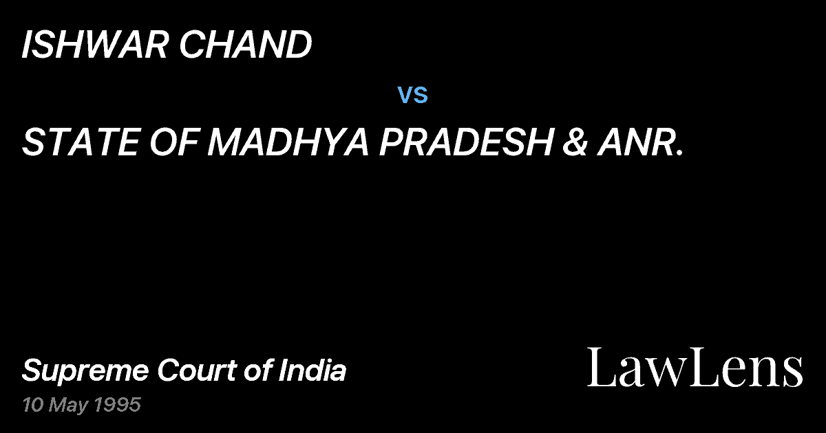 Preview image for ISHWAR CHAND vs. STATE OF MADHYA PRADESH & ANR.