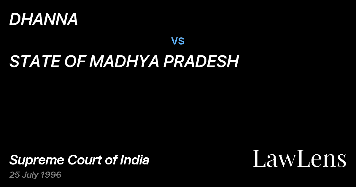 Preview image for DHANNA vs. STATE OF MADHYA PRADESH