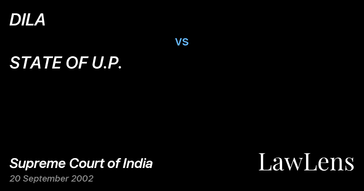 Preview image for DILA vs. STATE OF U.P.