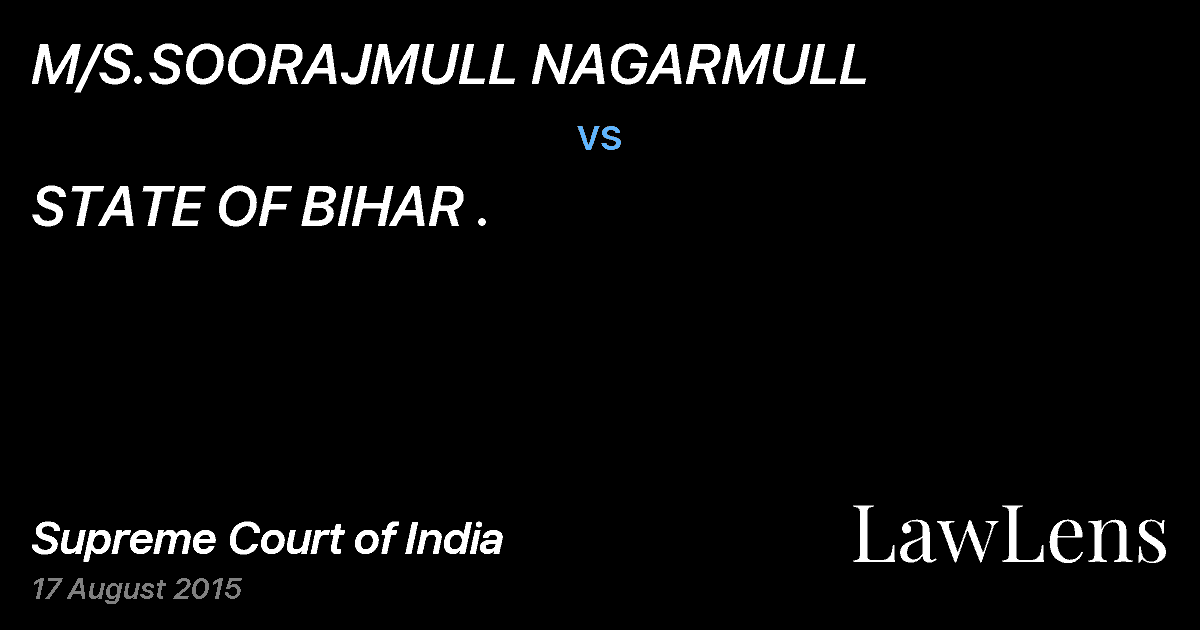Preview image for M/S.SOORAJMULL NAGARMULL vs. STATE OF BIHAR .