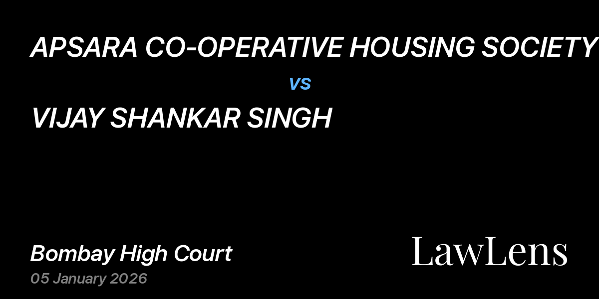 Preview image for APSARA CO-OPERATIVE HOUSING SOCIETY LTD. vs. VIJAY SHANKAR SINGH