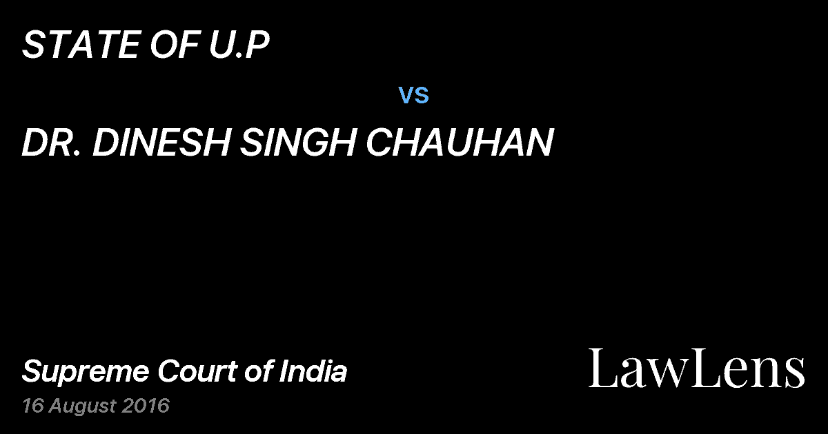 Preview image for STATE OF U.P vs. DR. DINESH SINGH CHAUHAN