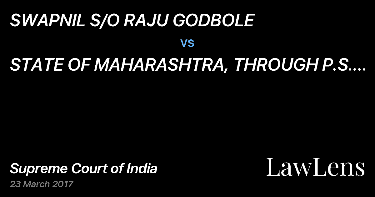 Preview image for SWAPNIL S/O RAJU GODBOLE vs. STATE OF MAHARASHTRA, THROUGH P.S. KAMPTEE, NAGPUR